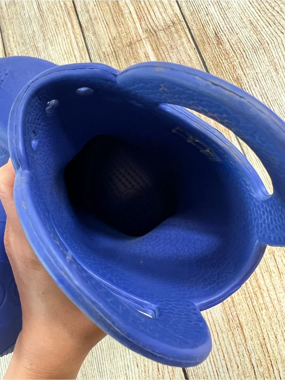 Crocs Handle It Toddler Kids Rain Boots Blue Waterproof Pull On Shoes Size C13